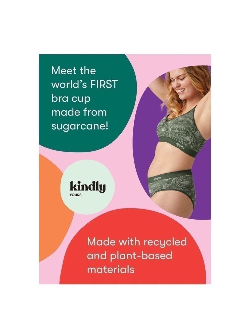 Kindly Yours Sustainable caged front triangle bralette size large Camo print - Picture 11 of 15
